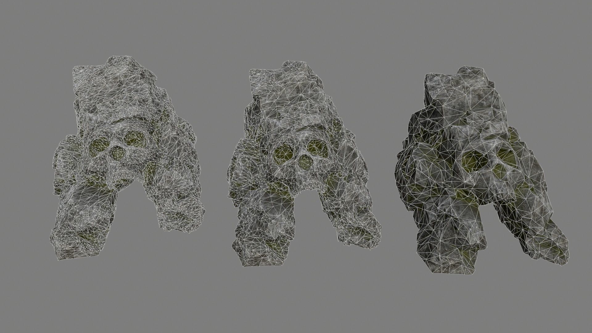 Skull Cave Low-poly 3D model_13