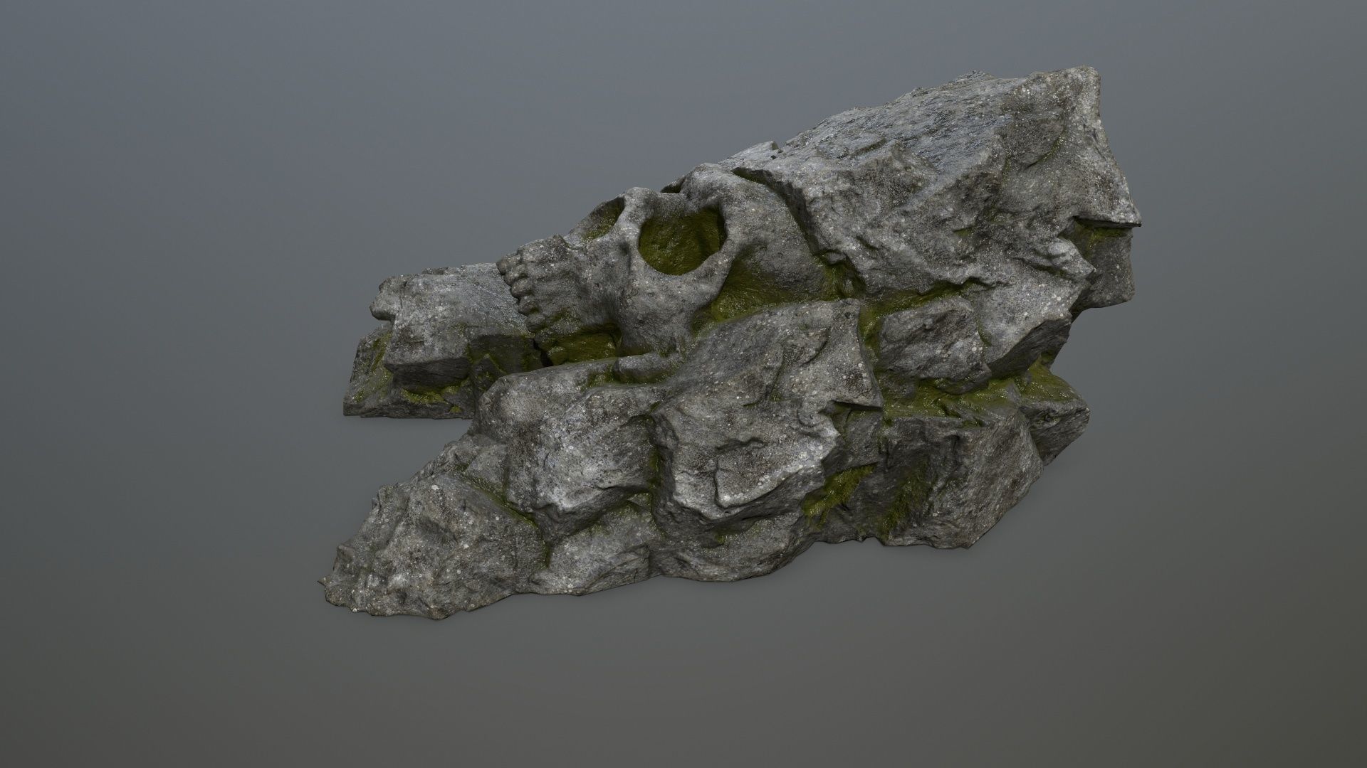 Skull Cave Low-poly 3D model_7