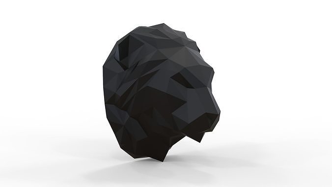 Lion head animal 3D print model