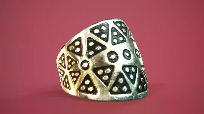 Viking Ring Low-poly 3D model