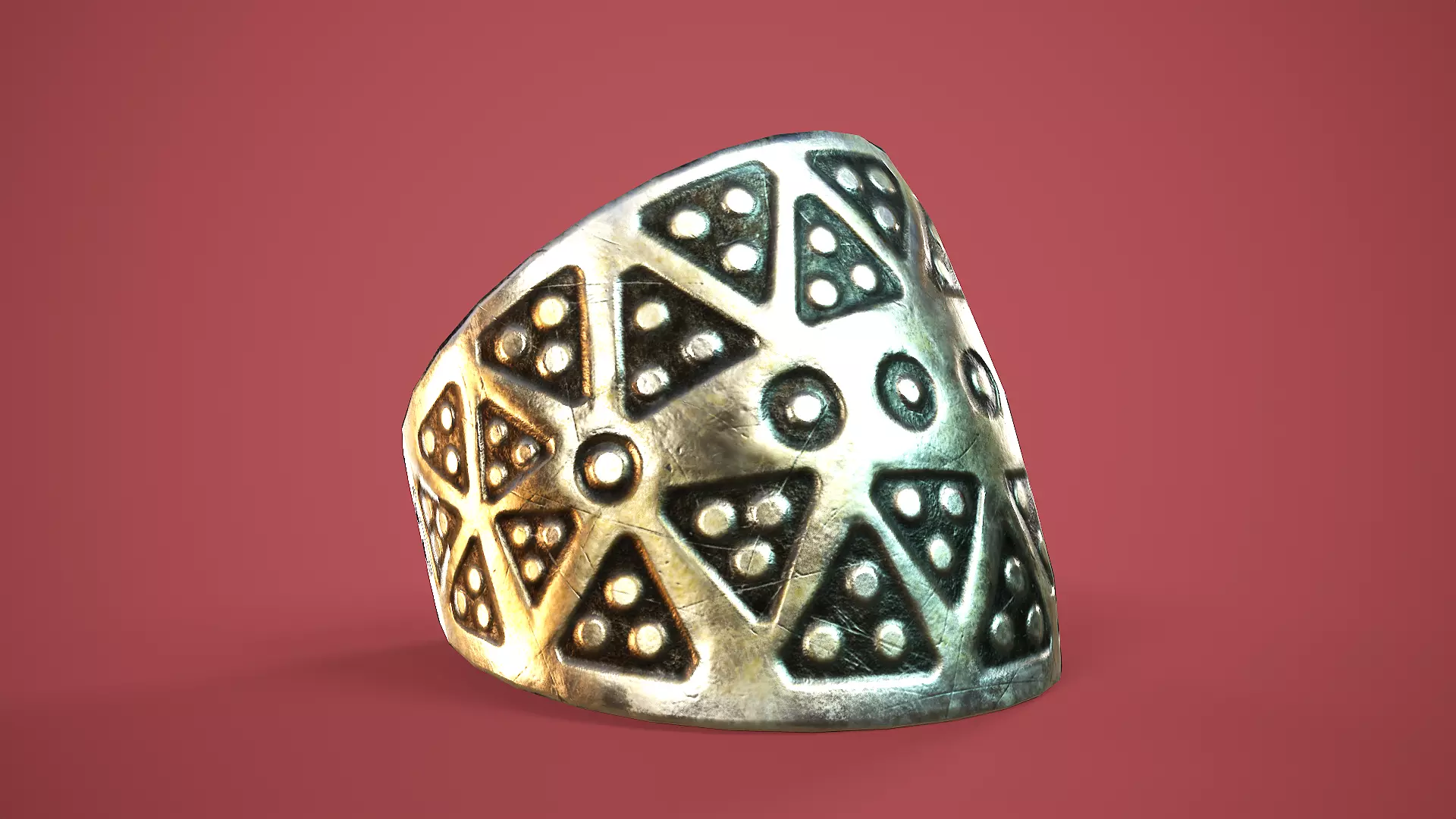 Viking Ring Low-poly 3D model
