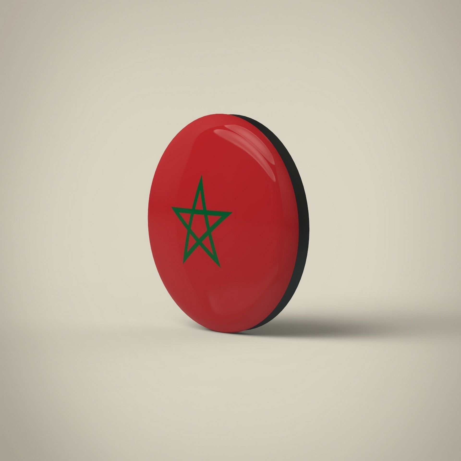 Morocco Badge Low-poly 3D model_2