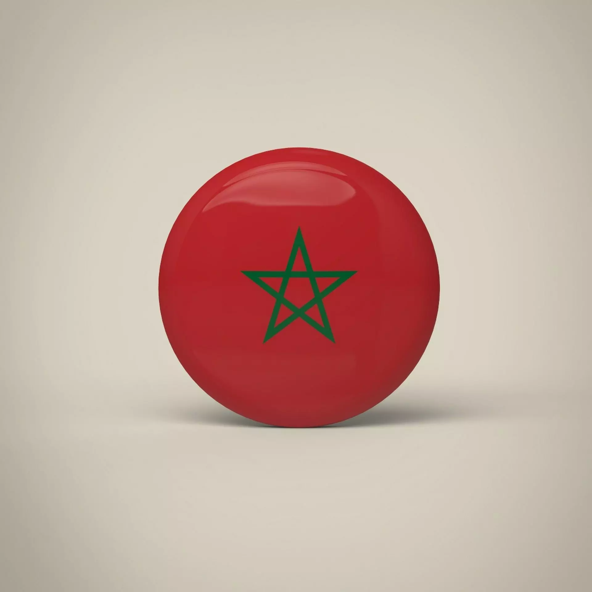 Morocco Badge Low-poly 3D model_0