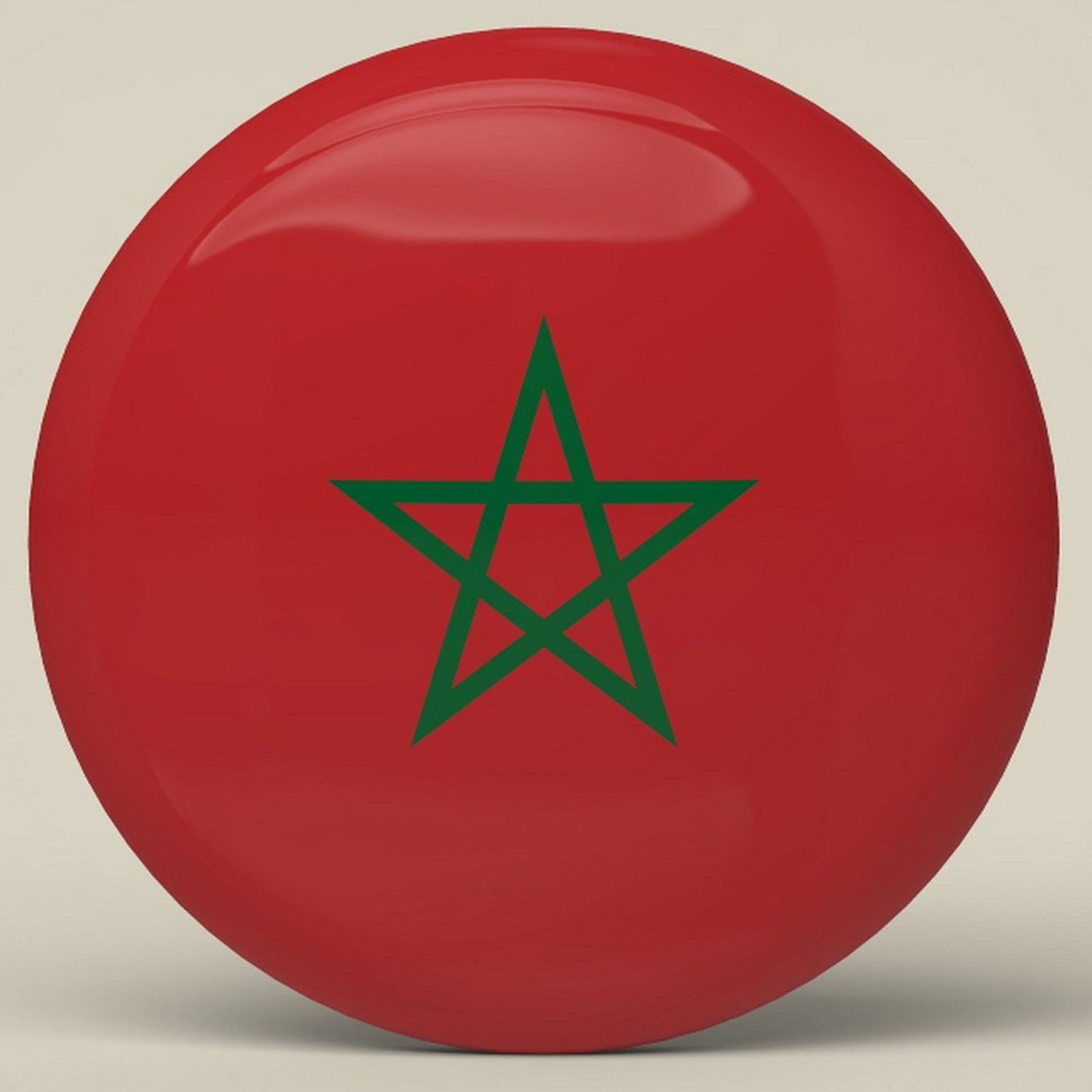 Morocco Badge Low-poly 3D model_4