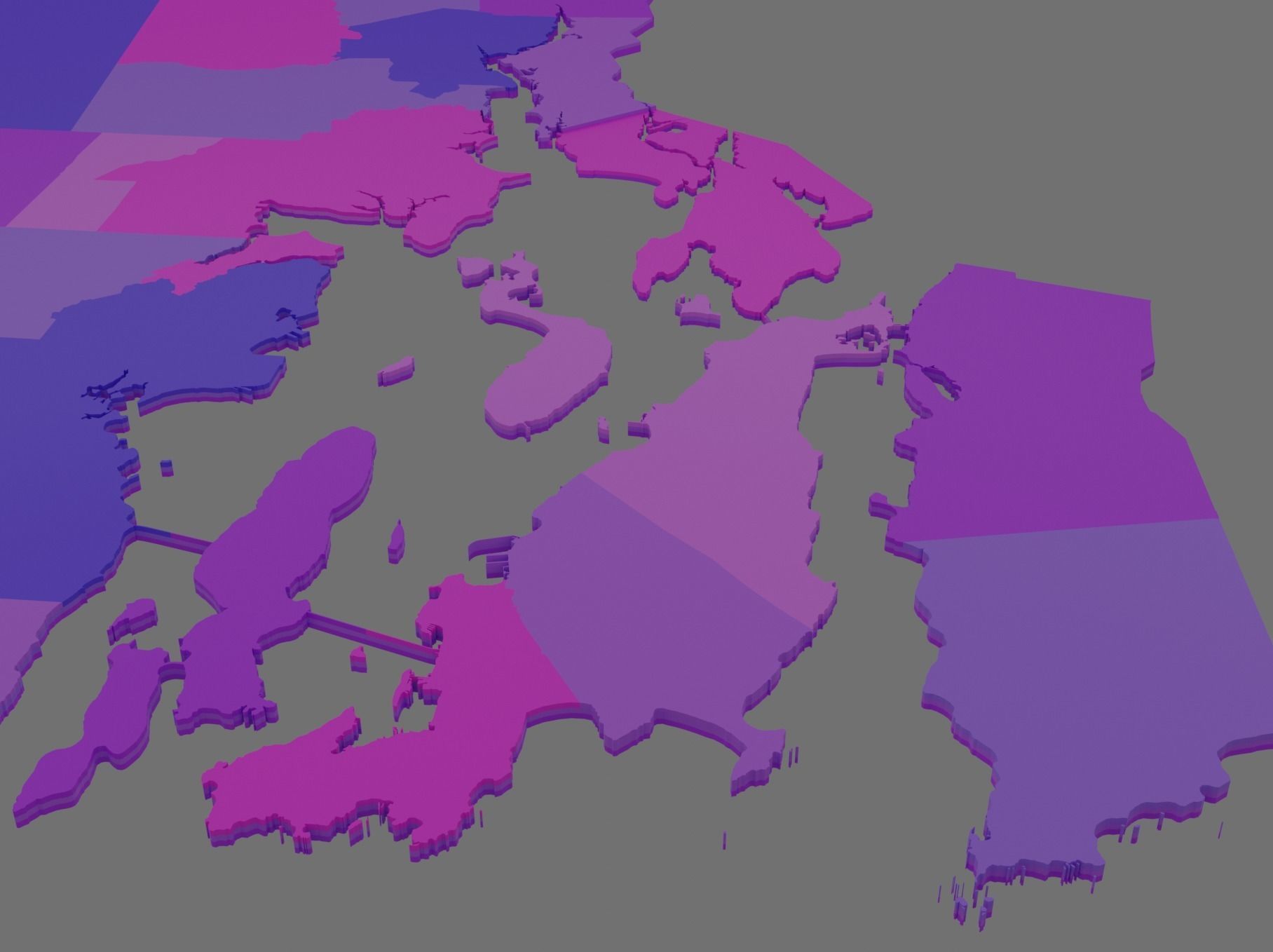 Rhode Island HD Outline 3D model_2
