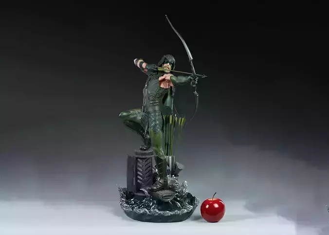 Green Arrow 3d model sculpture ready print 3D print model