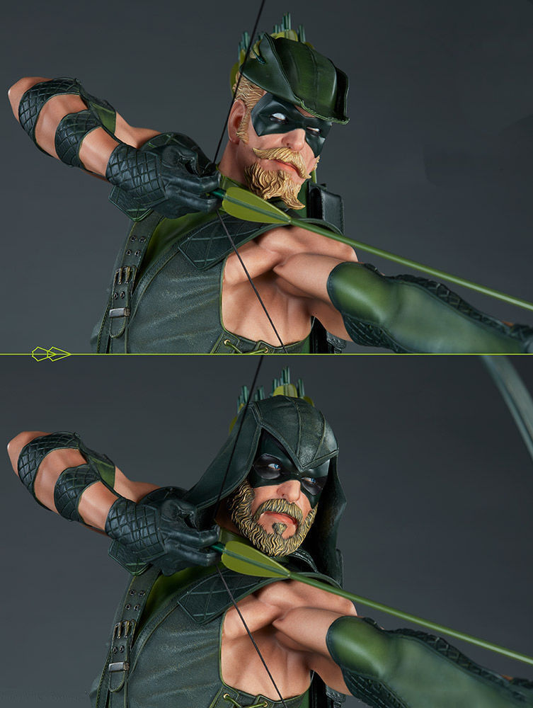 Green Arrow 3d model sculpture ready print 3D print model_6