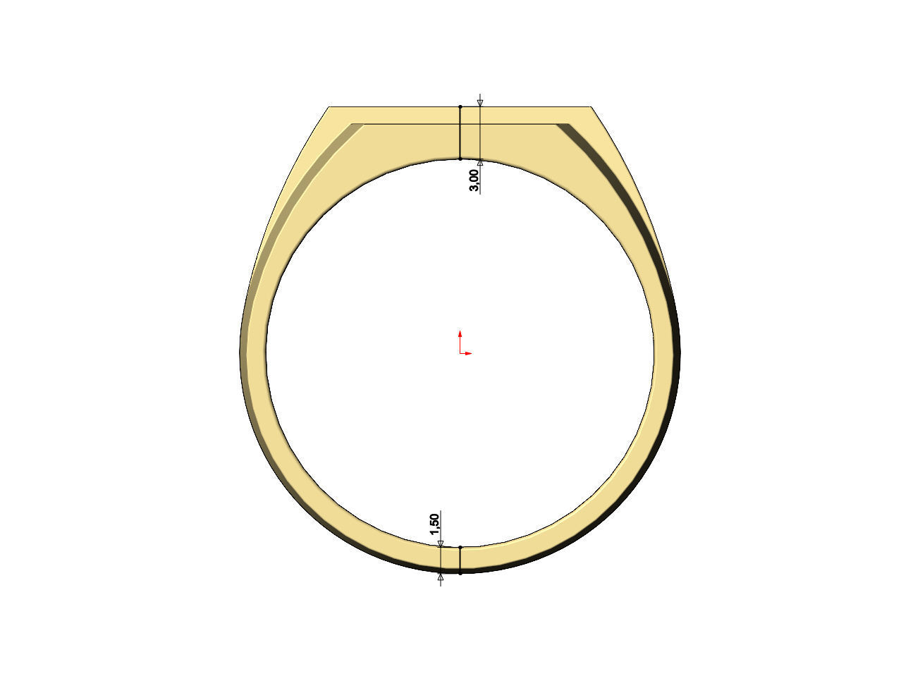 Rectangular stepped signet ring US sizes 5to13 3D print model_6