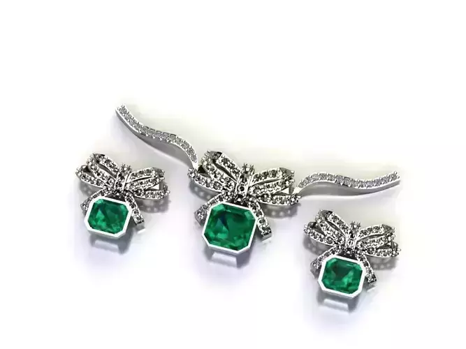 Set 03 pendant and earrings