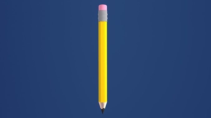 Pencil Low-poly 3D model