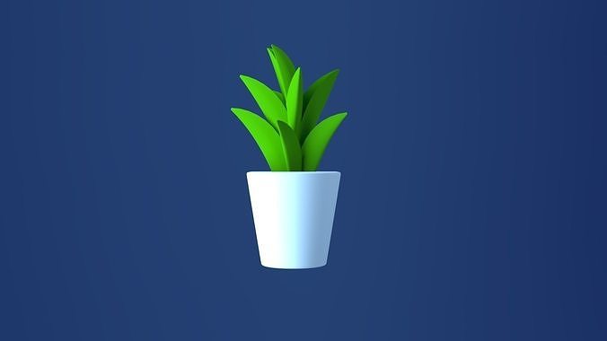 Plant Pot Low-poly 3D model