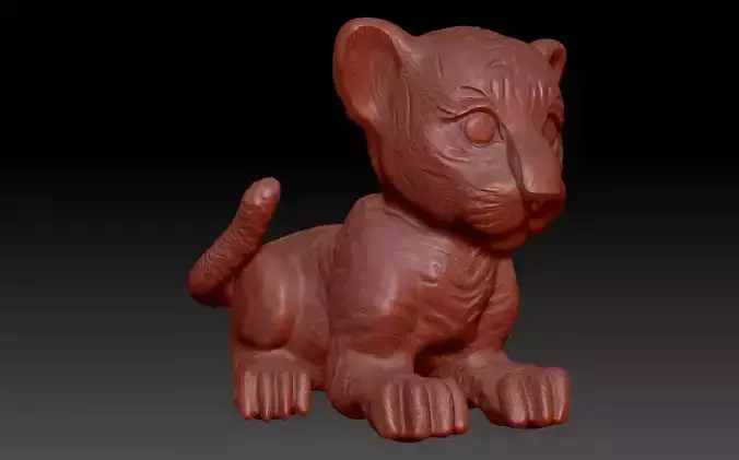 baby tiger 3D print model