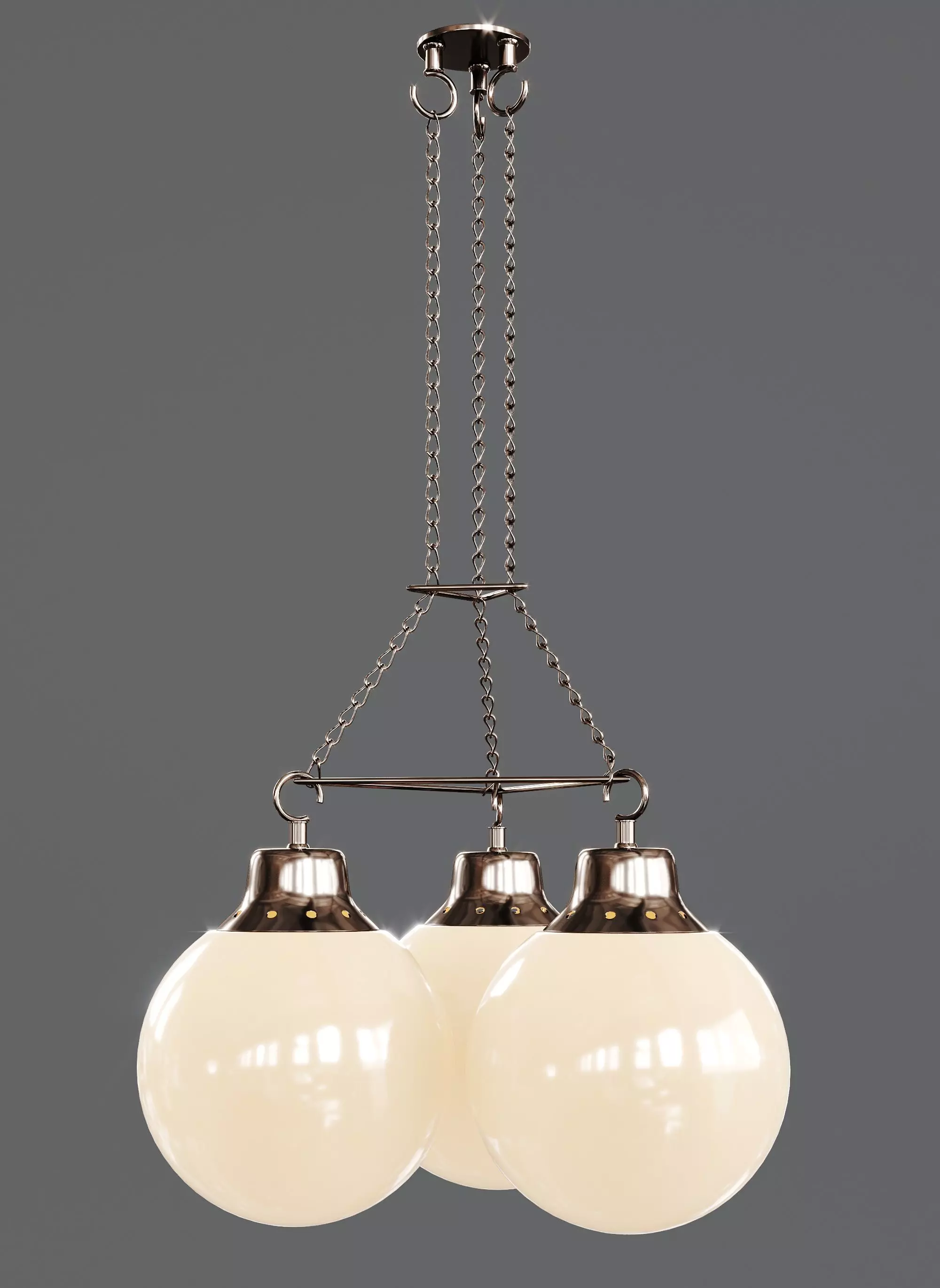 Mid-century Ceiling Mounted Pendant Light 3D model_0