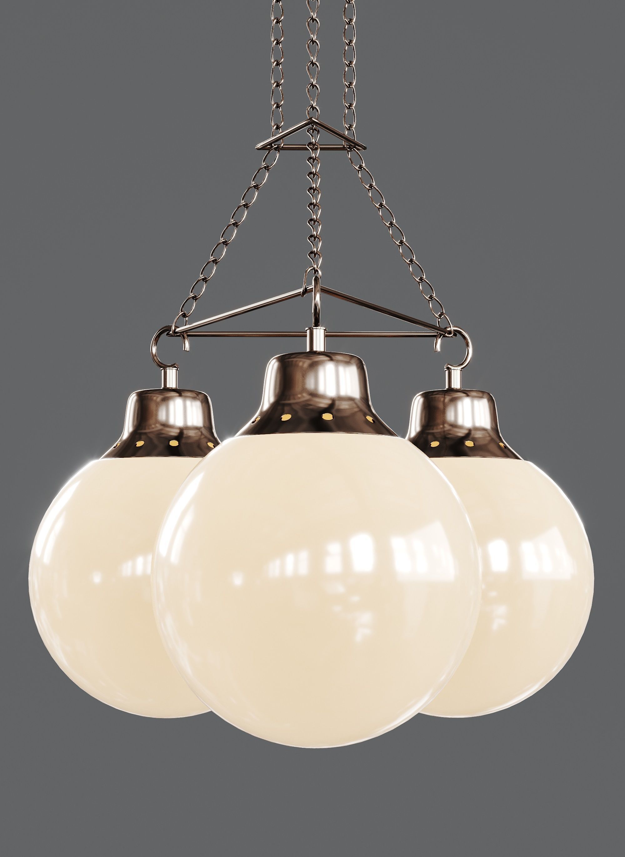 Mid-century Ceiling Mounted Pendant Light 3D model_3