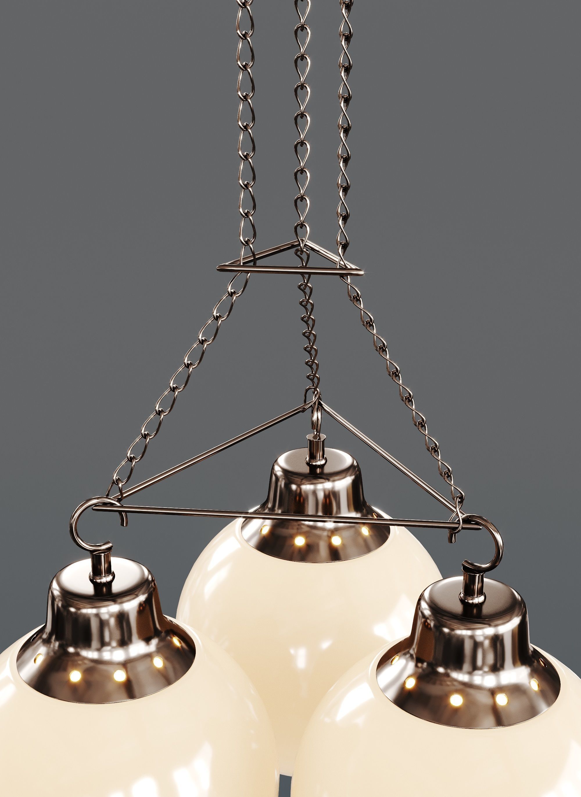 Mid-century Ceiling Mounted Pendant Light 3D model_2