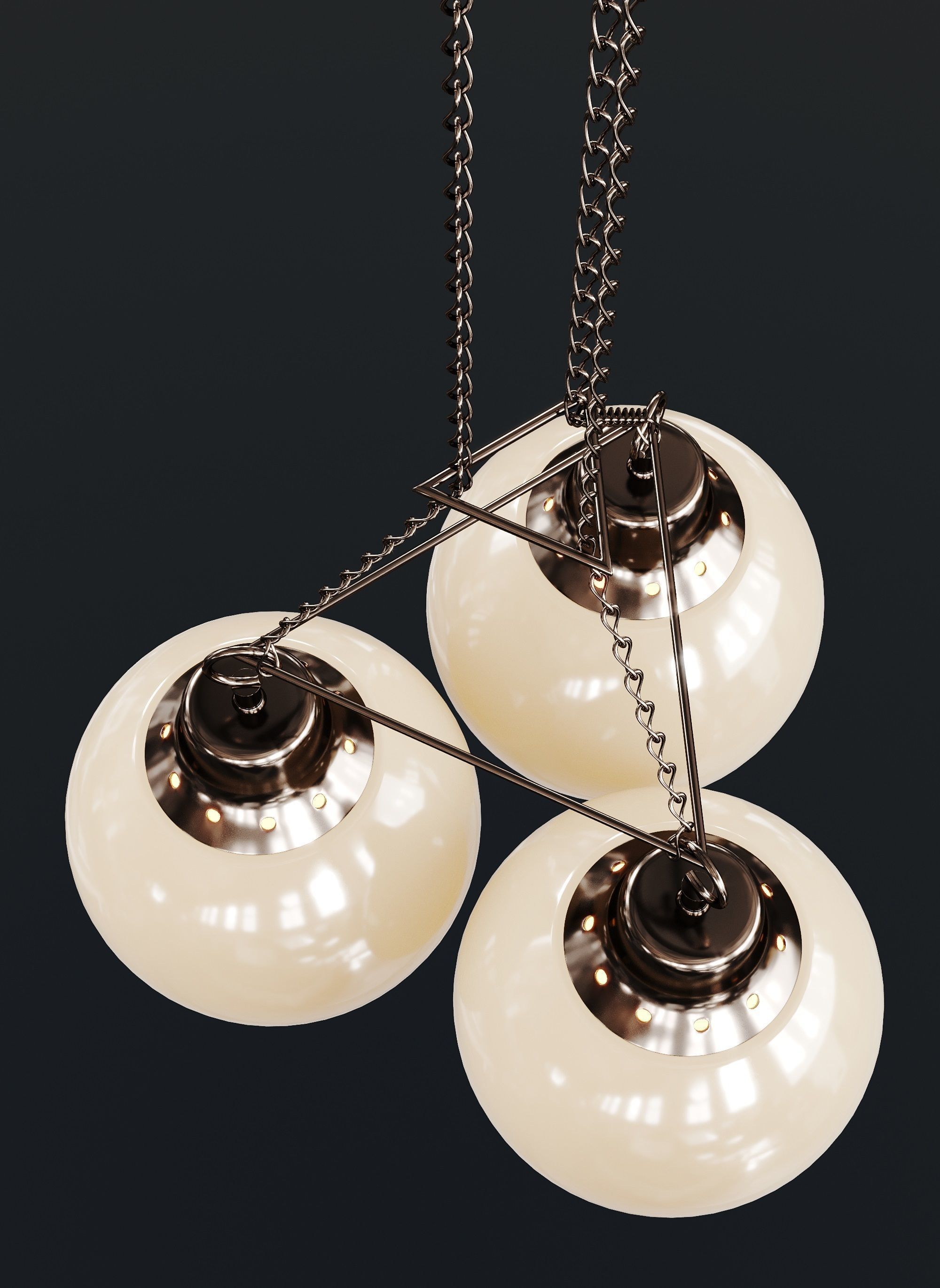 Mid-century Ceiling Mounted Pendant Light 3D model_4