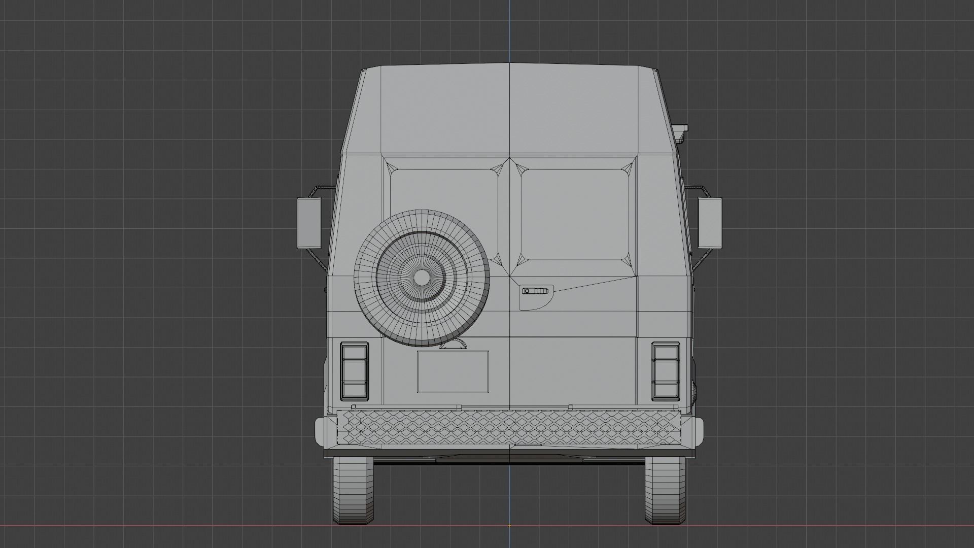 Retro Caravan Low Poly Low-poly 3D model_12