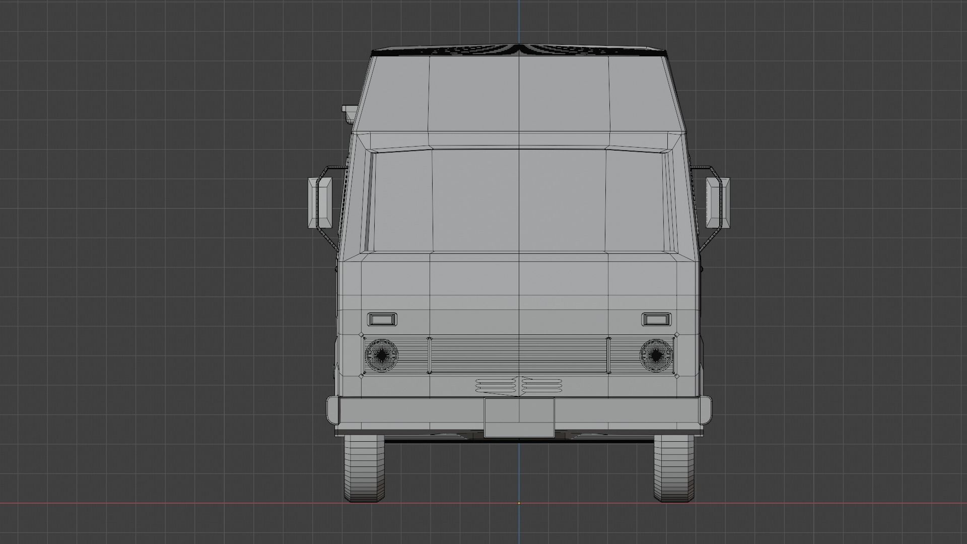 Retro Caravan Low Poly Low-poly 3D model_10