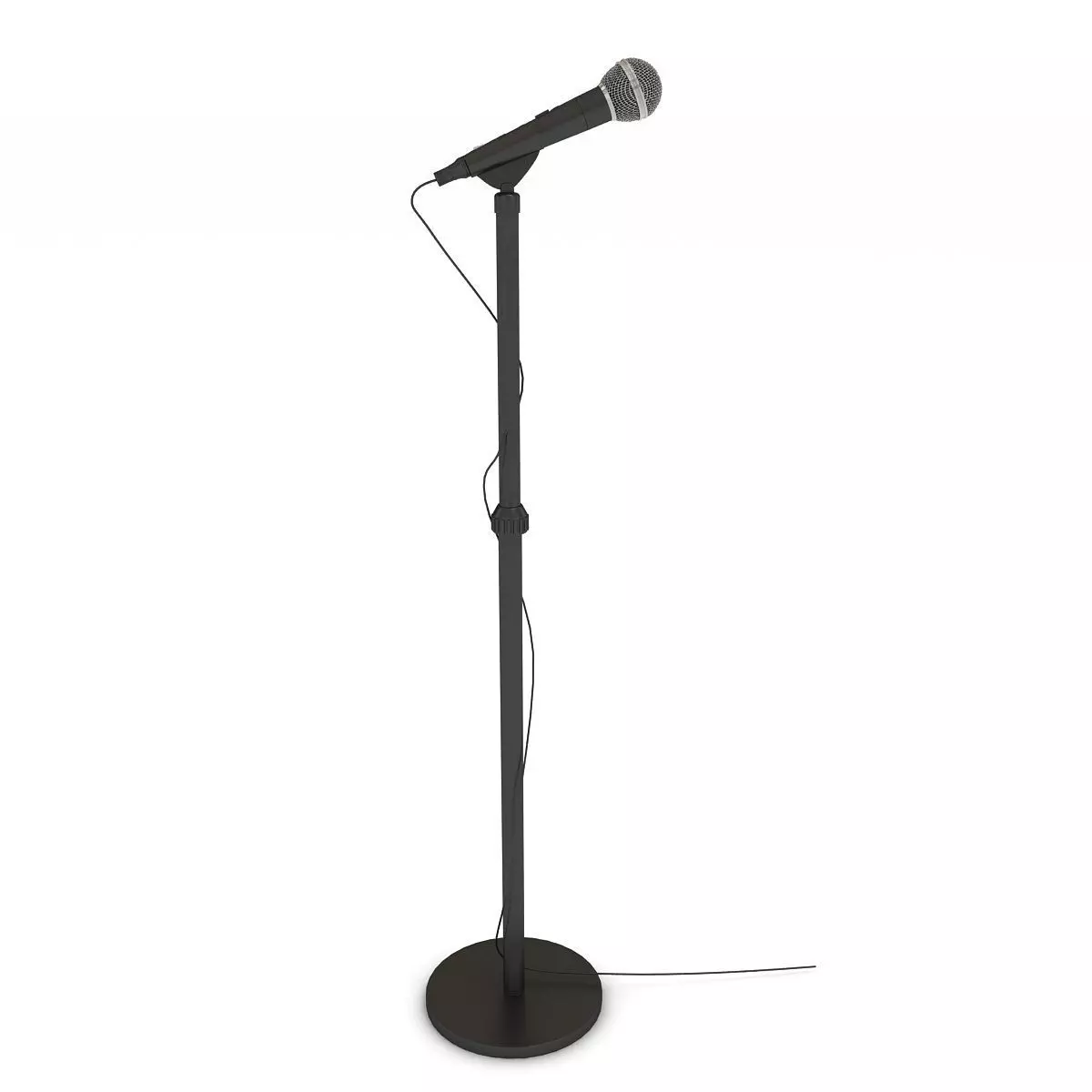 Microphone with Stand 3D model_0