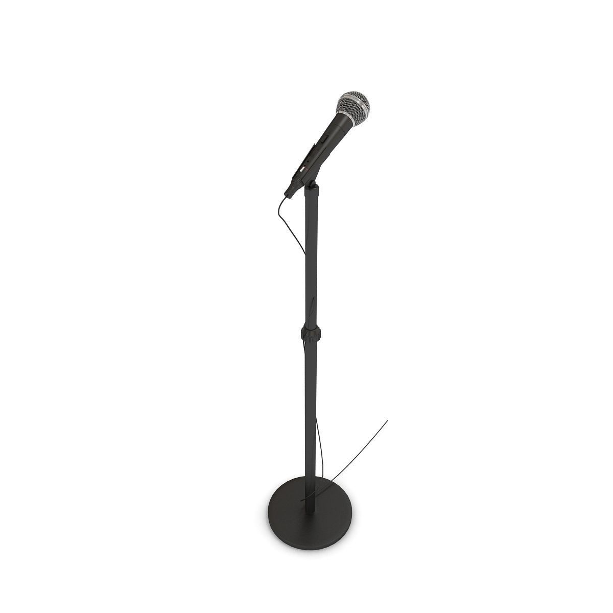 Microphone with Stand 3D model_2