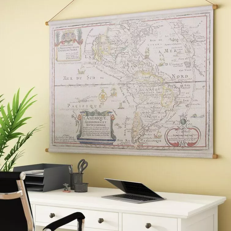 LAmerique Hanging Linen Tapestry Free 3D model