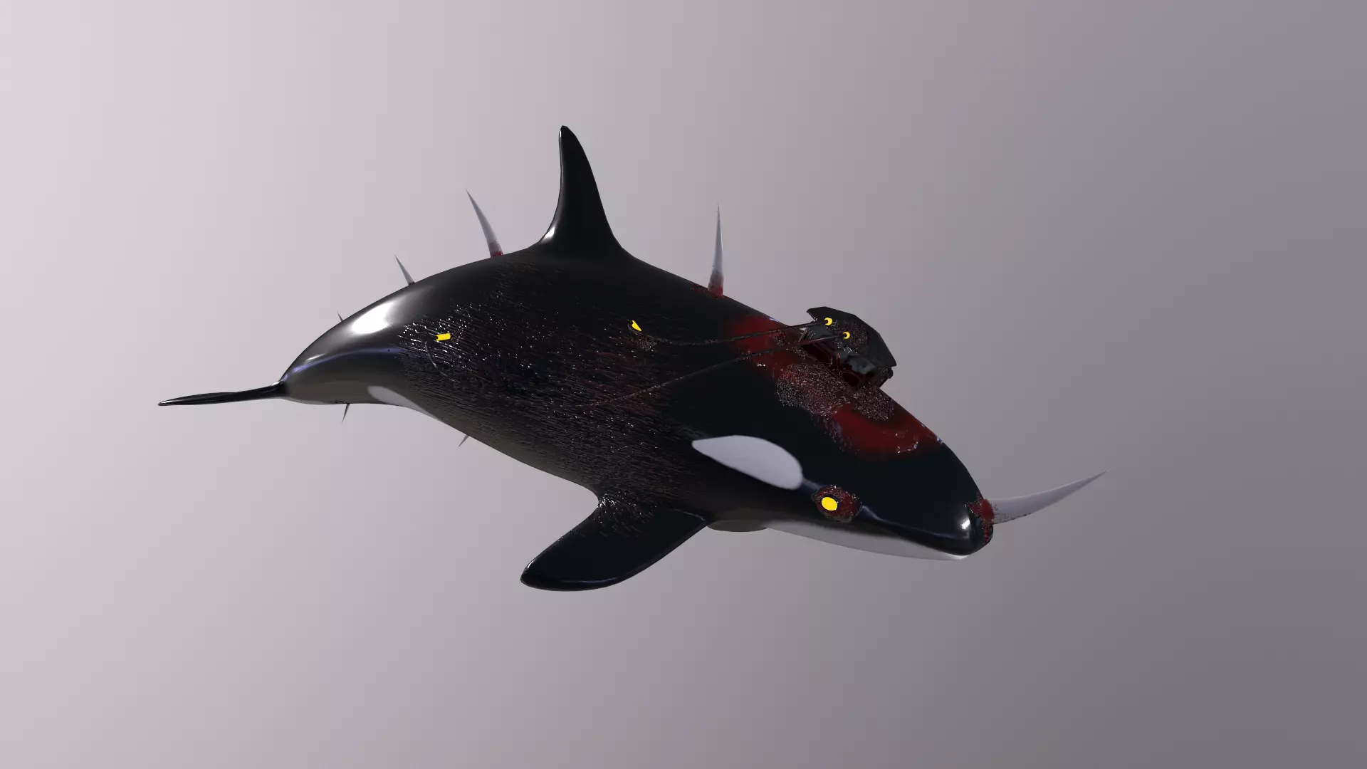 Whale monster Low-poly 3D model