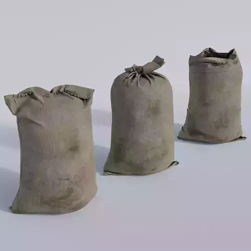 Burlap Sacks - Sacos de Arpillera 3D model