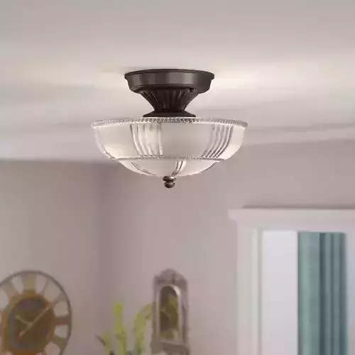 Albreda Light Simple Bowl Semi Flush Mount