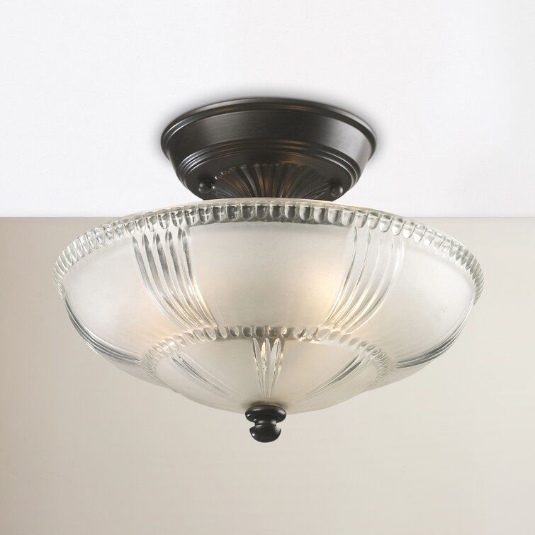 Albreda Light Simple Bowl Semi Flush Mount 3D model_1