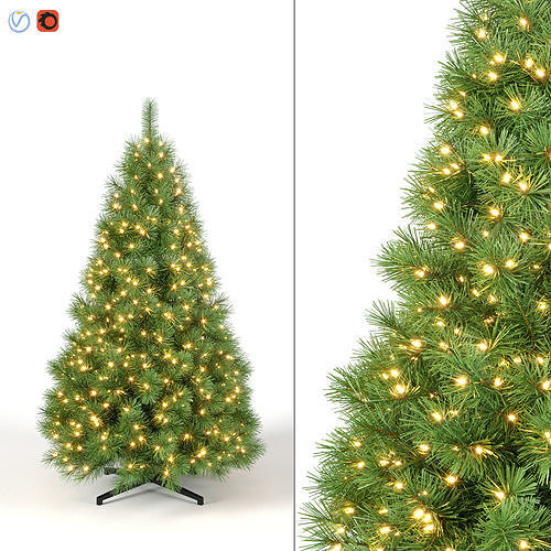 Christmas Tree 5 feet With Lights 3D model