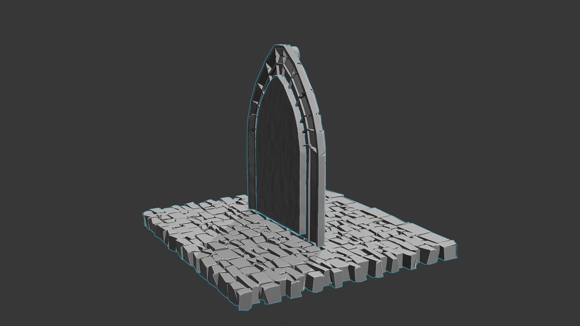 Dead cells door Low-poly 3D model_8