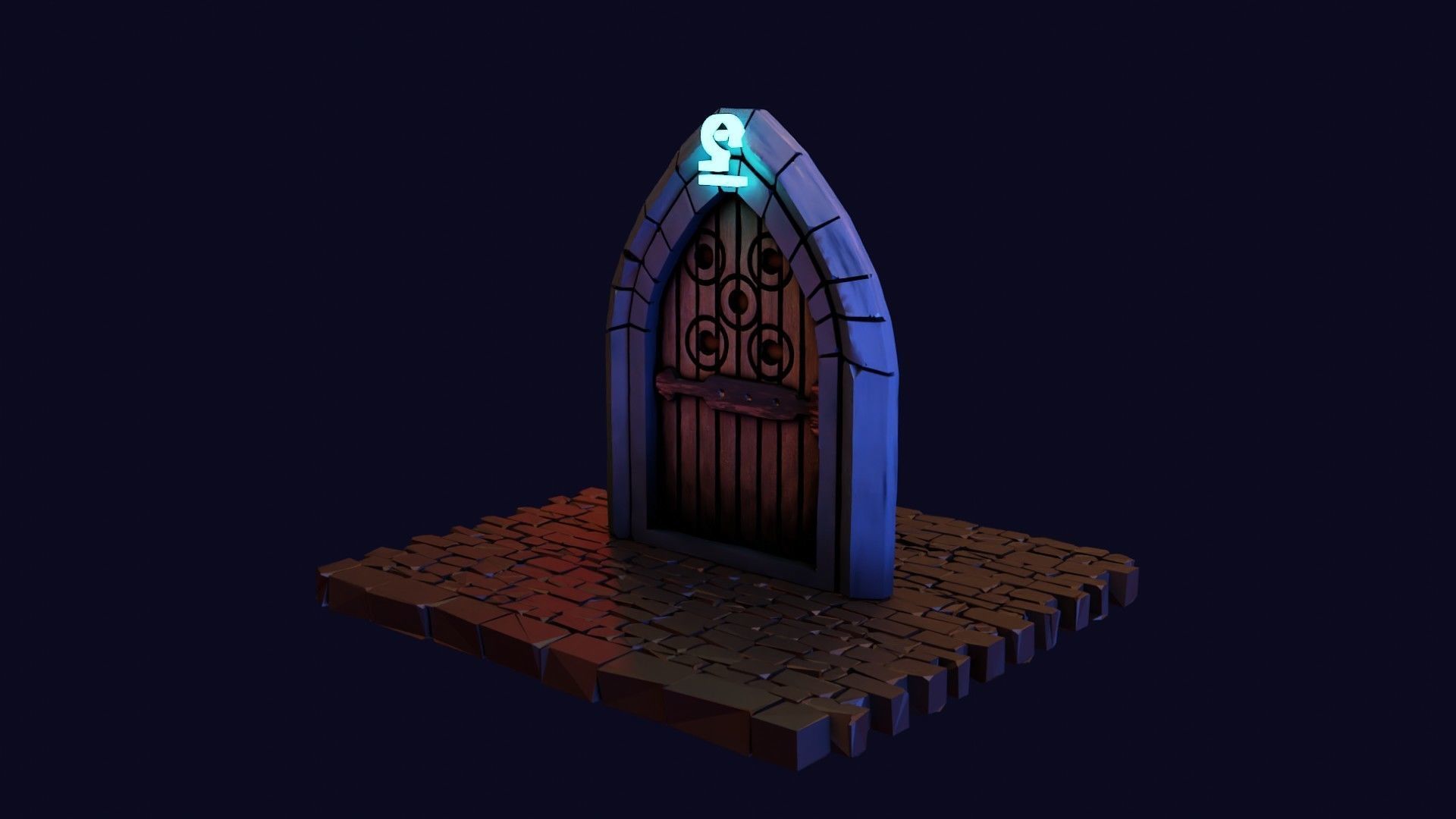Dead cells door Low-poly 3D model_27