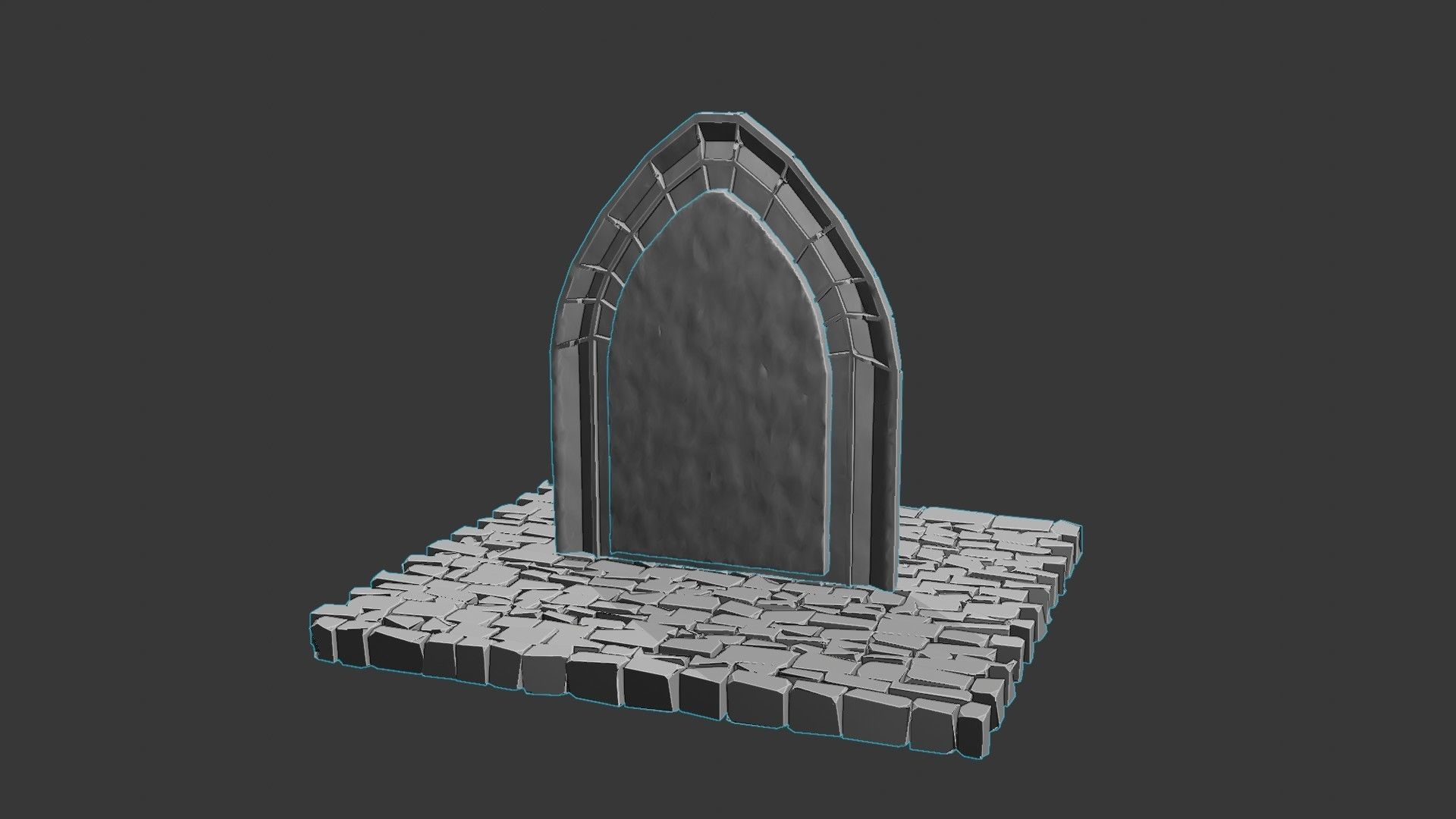 Dead cells door Low-poly 3D model_7
