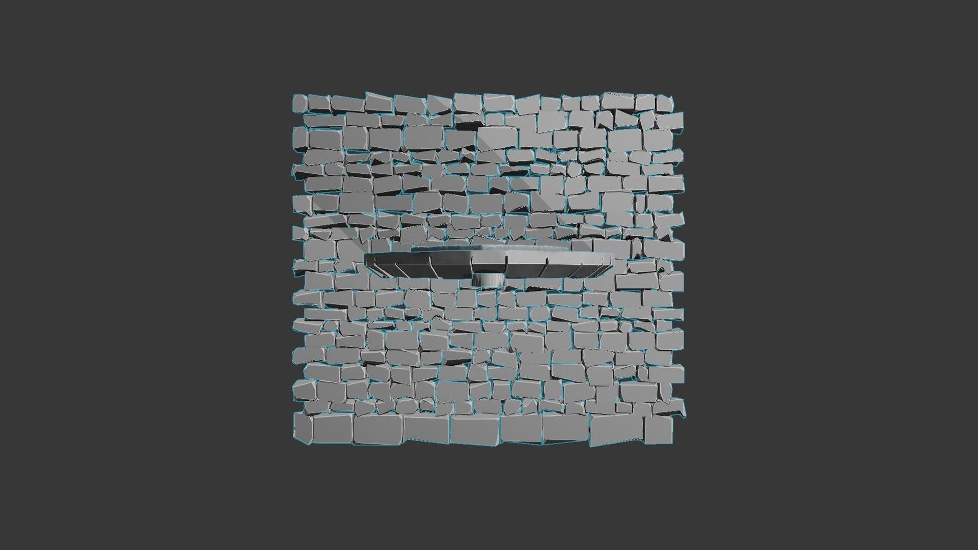 Dead cells door Low-poly 3D model_12