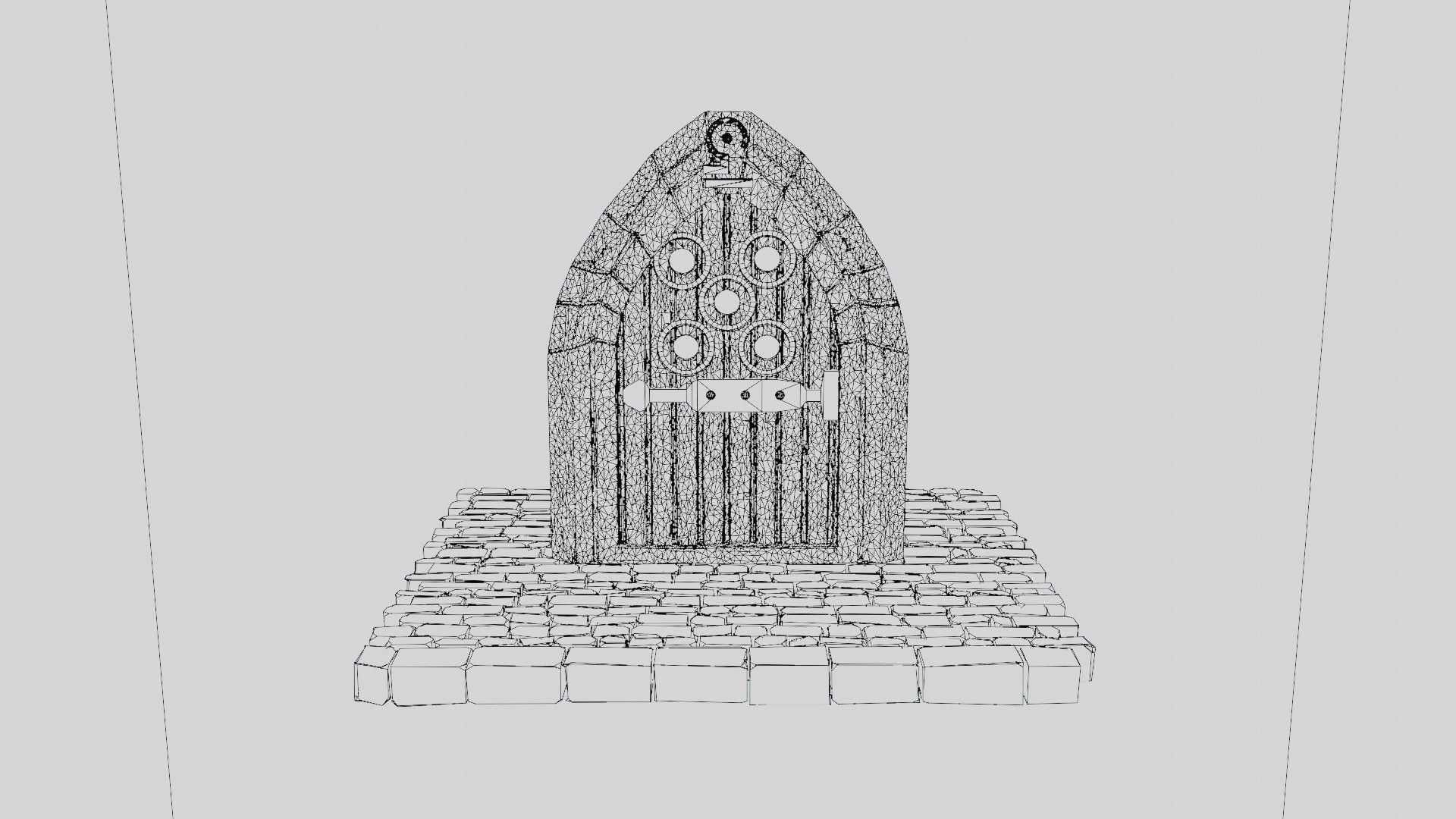 Dead cells door Low-poly 3D model_23