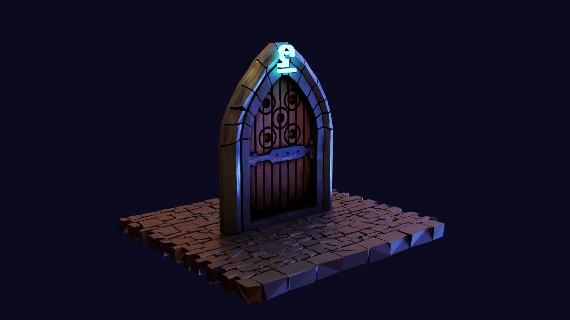 Dead cells door Low-poly 3D model_34