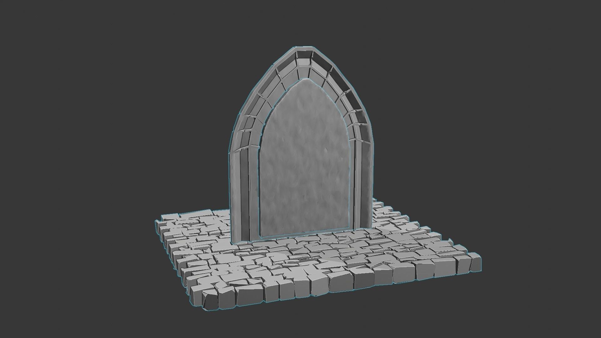 Dead cells door Low-poly 3D model_6