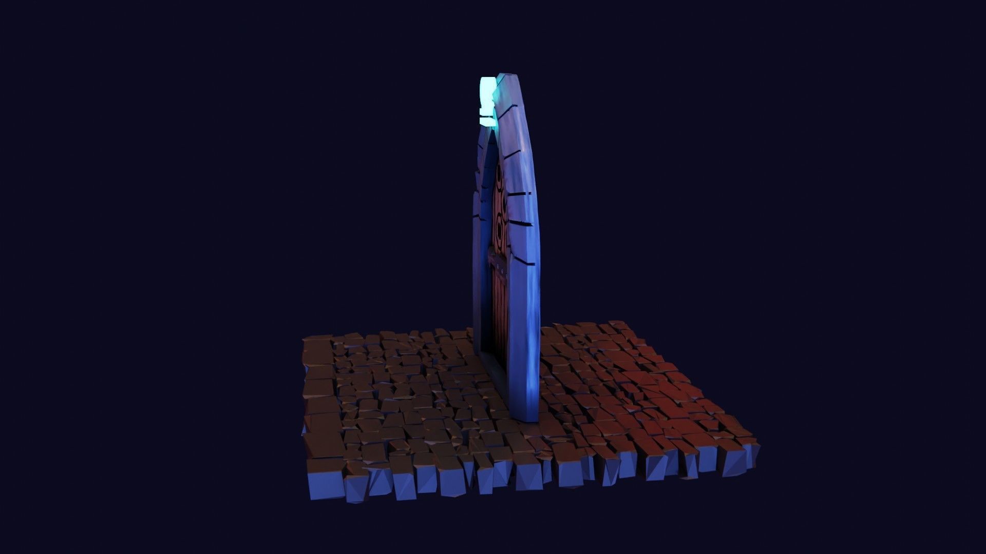 Dead cells door Low-poly 3D model_28