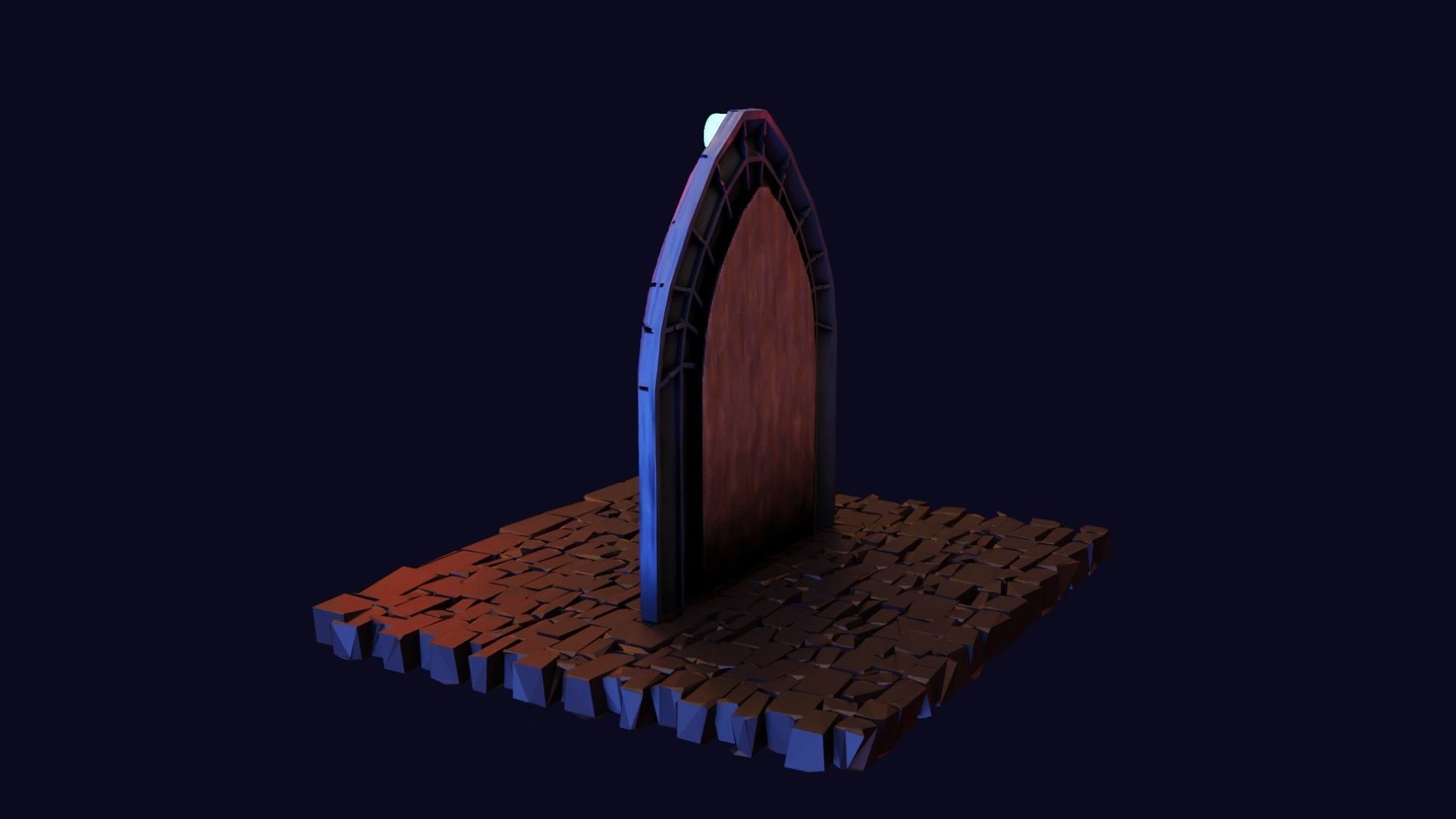 Dead cells door Low-poly 3D model_29