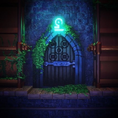 Dead cells door Low-poly 3D model
