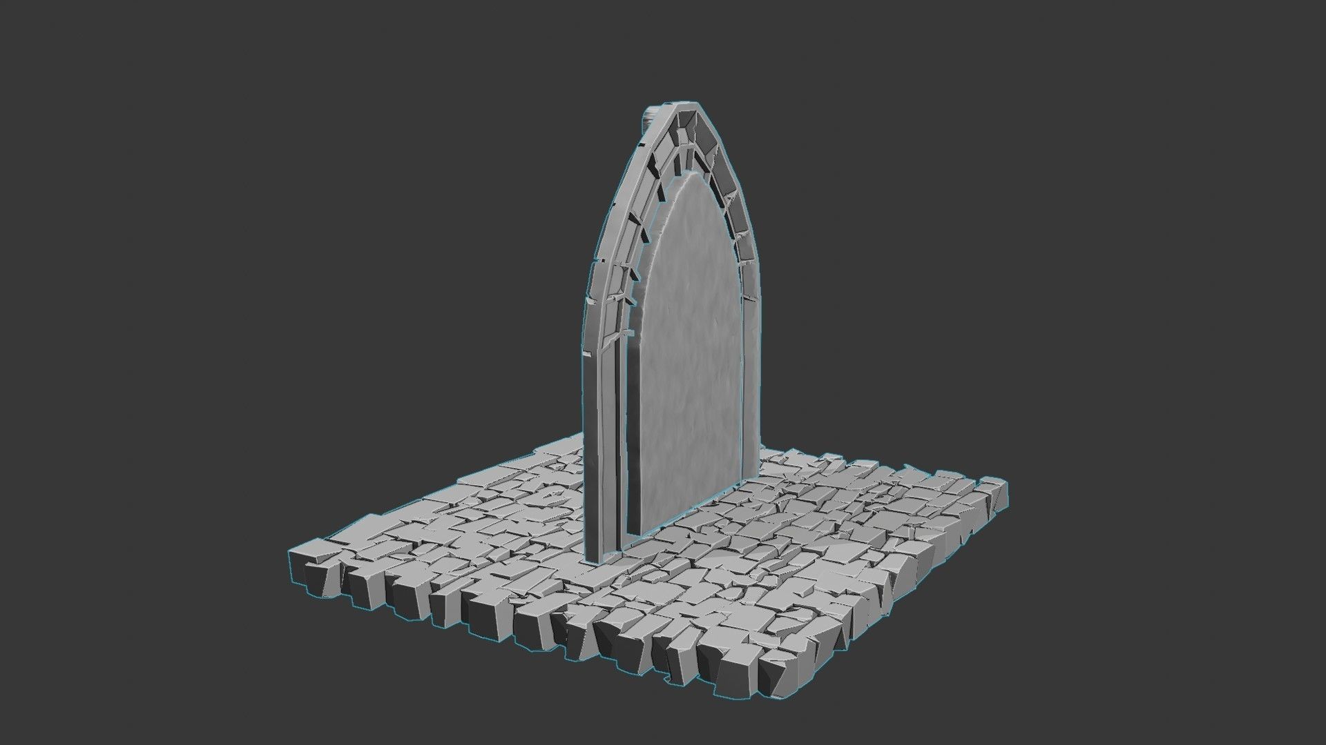 Dead cells door Low-poly 3D model_5
