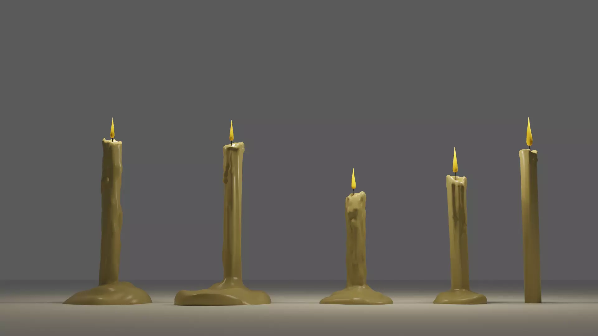 Candles Pack Low-poly 3D model Low-poly 3D model