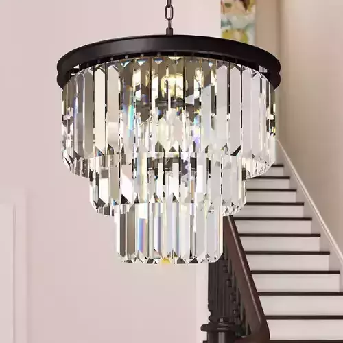 Yazmin Light Unique Tiered Chandelier  3D model