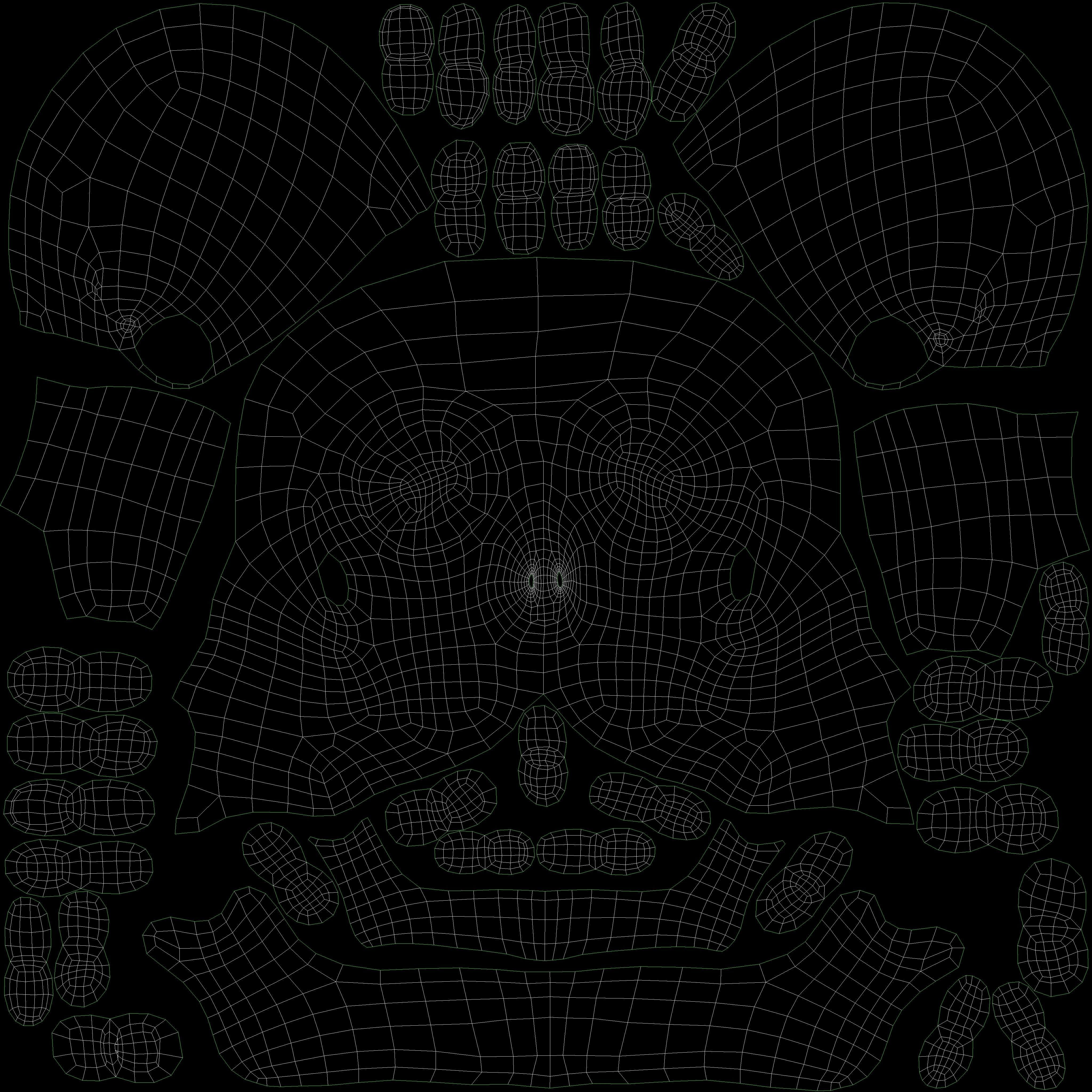 PBR Game Ready Skull human Low-poly 3D model_8