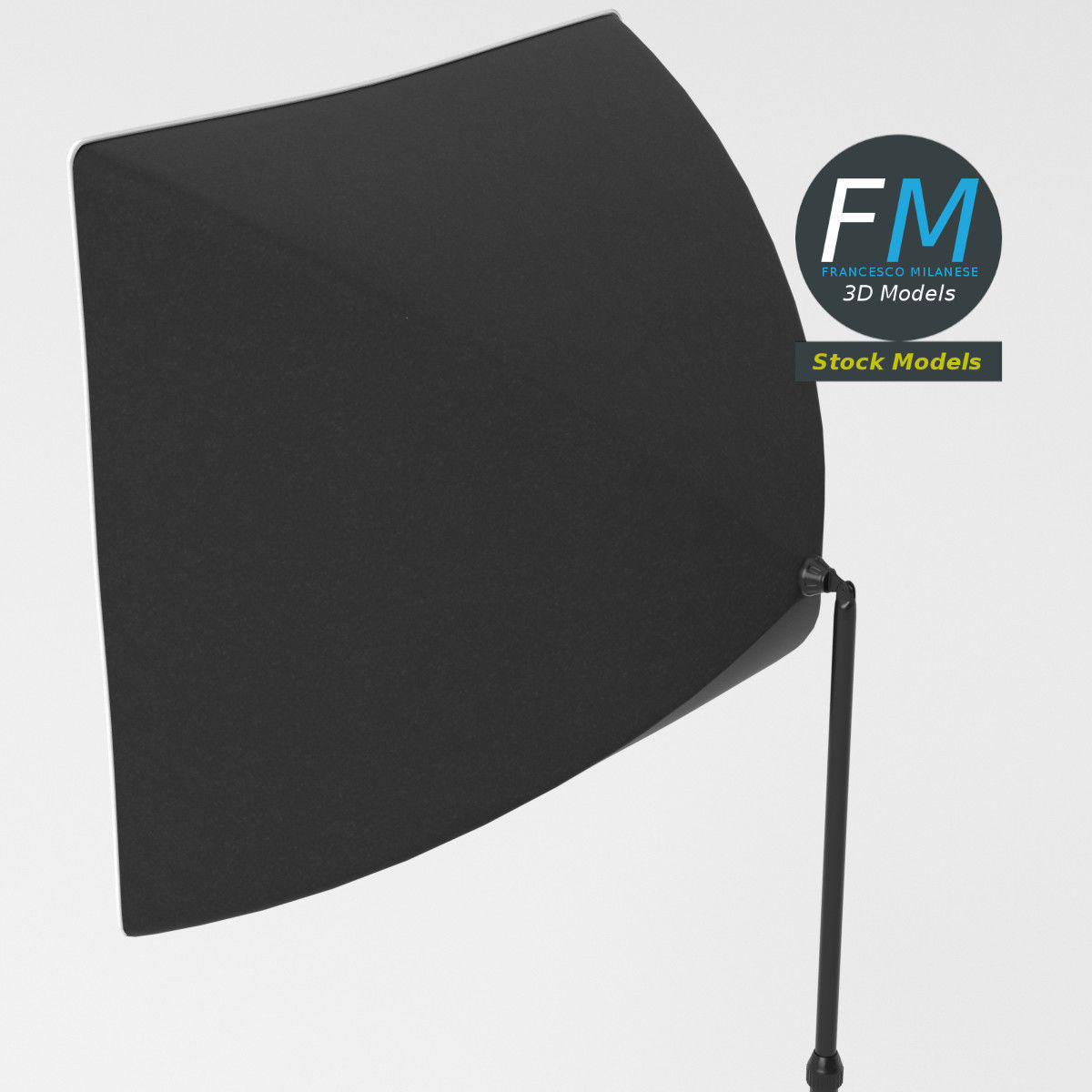 Softbox lamp on tripod 3D model_5