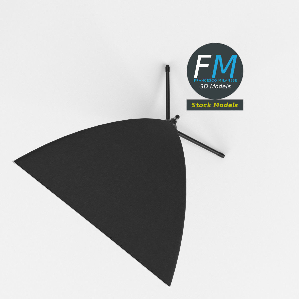 Softbox lamp on tripod 3D model_6