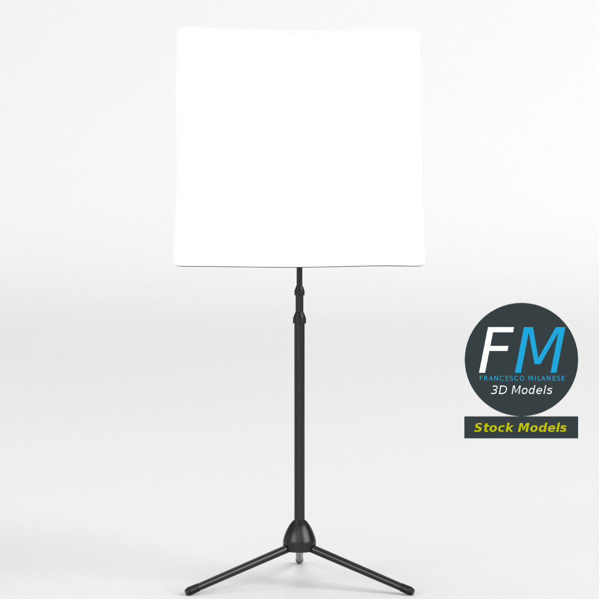 Softbox lamp on tripod 3D model_3