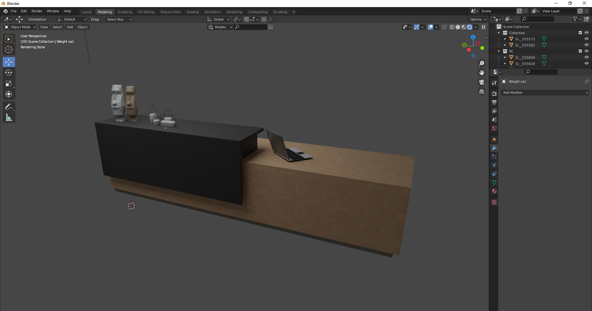 Front Desk 3D model_1