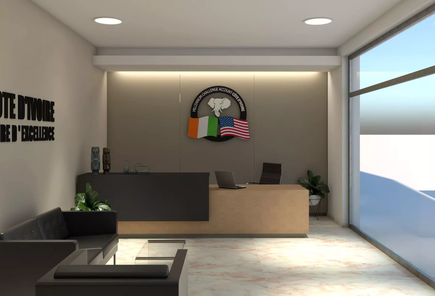 Front Desk 3D model_0