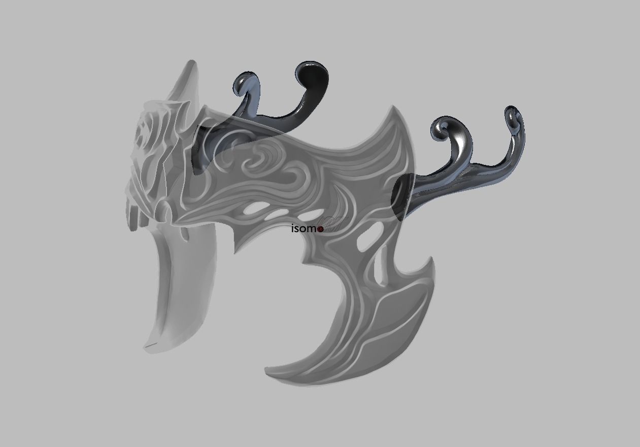 Male Viera Cosplay Headpiece - FFXIV - Game by SquareEnix 3D print model_12